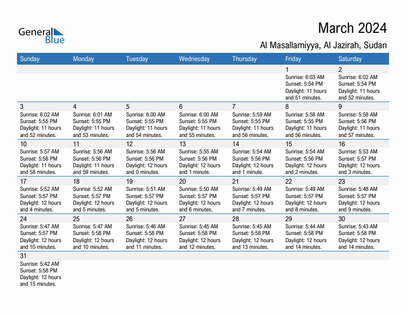 Al Masallamiyya March 2024 sunrise and sunset calendar in PDF, Excel, and Word