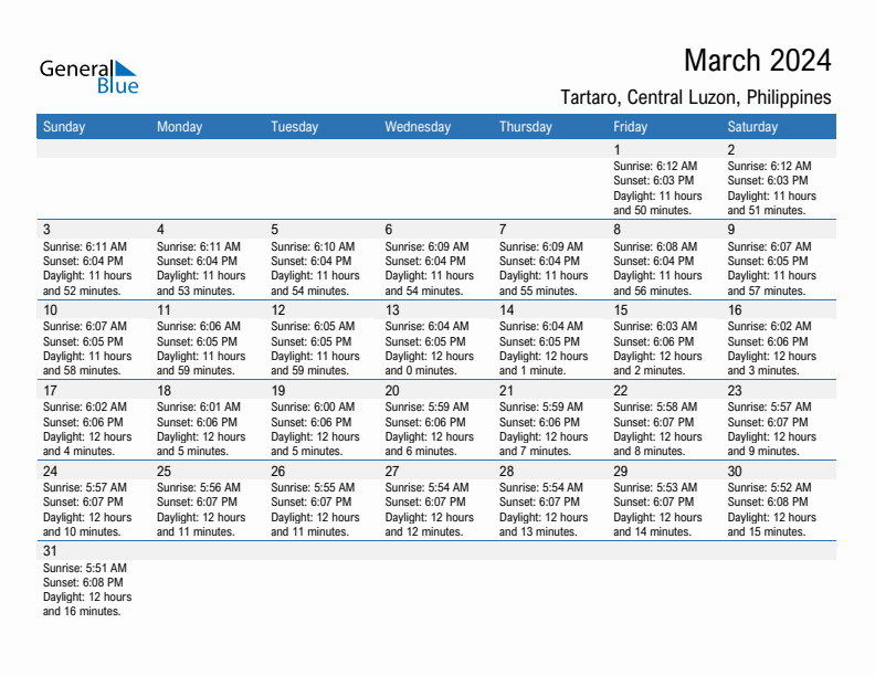 Tartaro March 2024 sunrise and sunset calendar in PDF, Excel, and Word