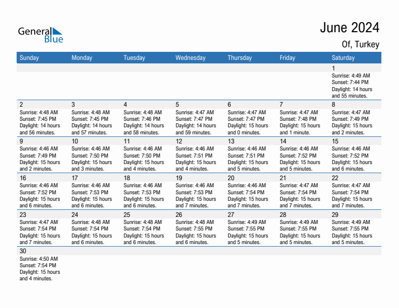 Of June 2024 sunrise and sunset calendar in PDF, Excel, and Word