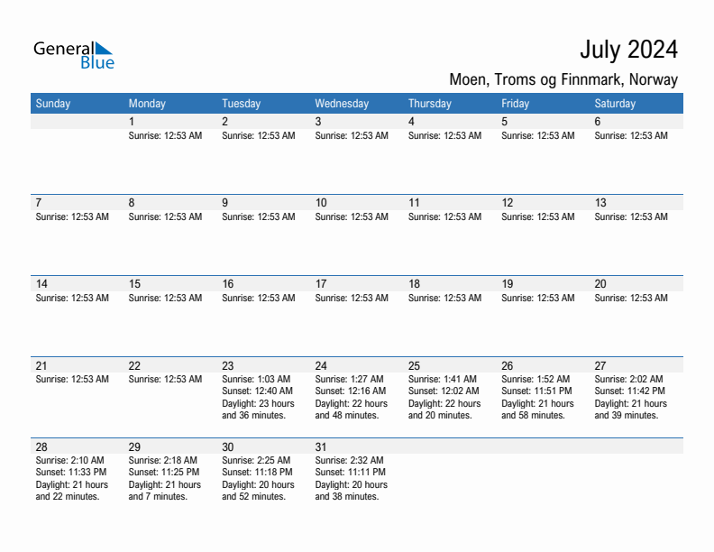 Moen July 2024 sunrise and sunset calendar in PDF, Excel, and Word