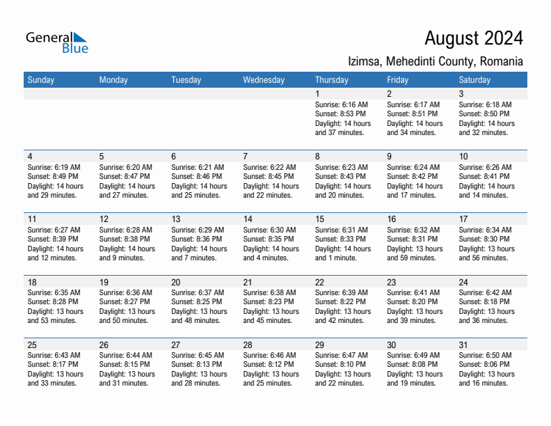 Izimsa August 2024 sunrise and sunset calendar in PDF, Excel, and Word