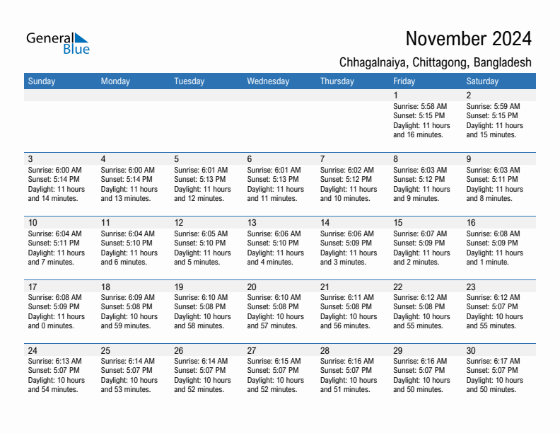 Chhagalnaiya November 2024 sunrise and sunset calendar in PDF, Excel, and Word