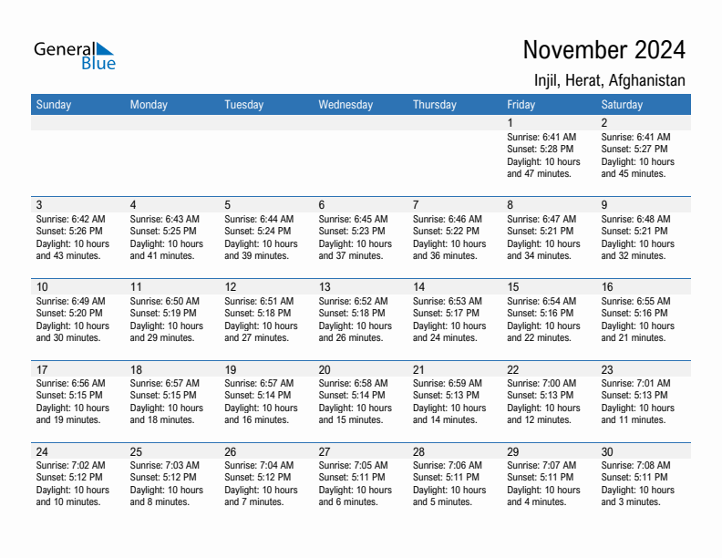 Injil November 2024 sunrise and sunset calendar in PDF, Excel, and Word
