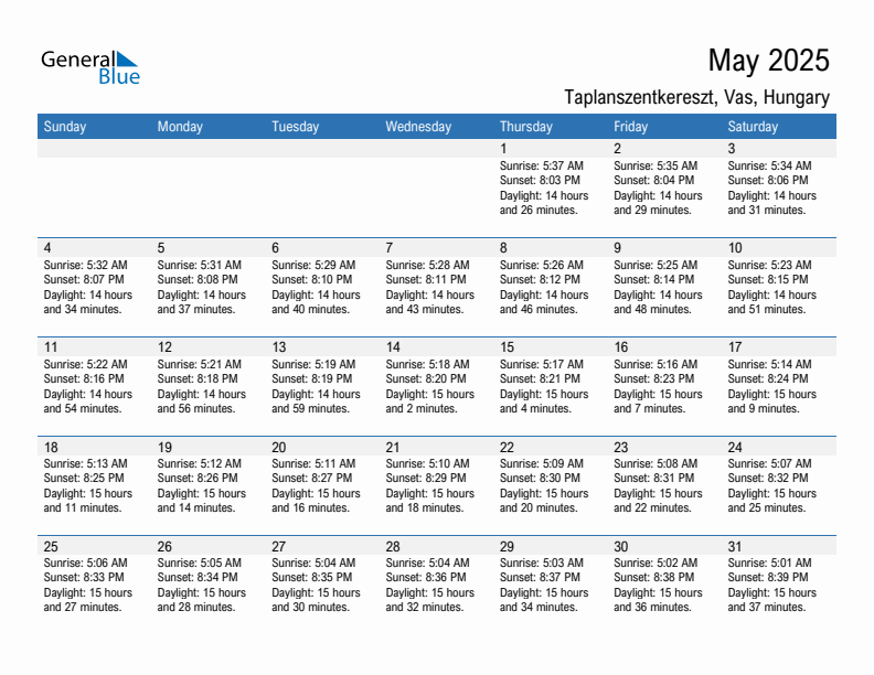 Taplanszentkereszt May 2025 sunrise and sunset calendar in PDF, Excel, and Word