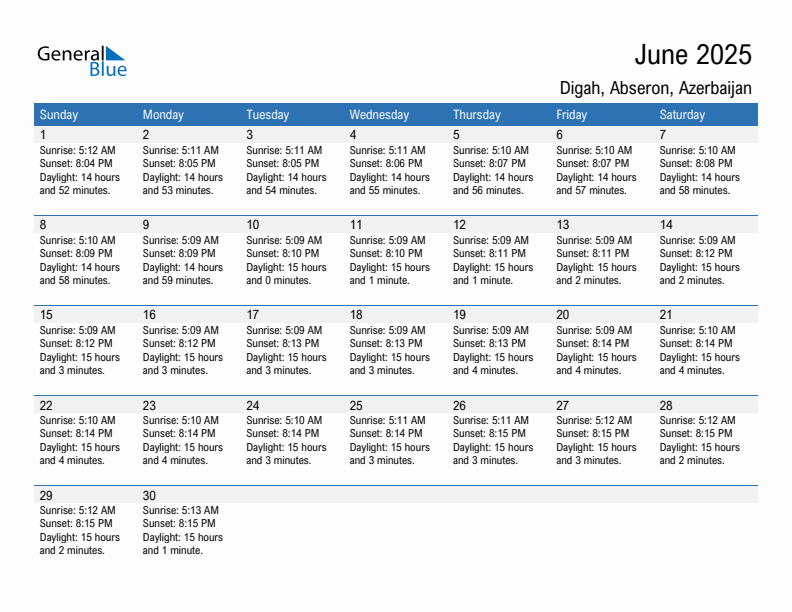 Digah June 2025 sunrise and sunset calendar in PDF, Excel, and Word