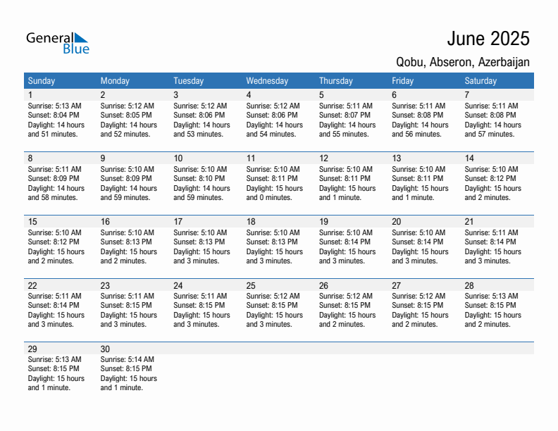 Qobu June 2025 sunrise and sunset calendar in PDF, Excel, and Word