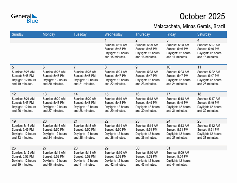 Malacacheta October 2025 sunrise and sunset calendar in PDF, Excel, and Word