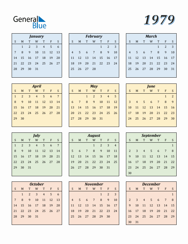 Calendar for 1979
