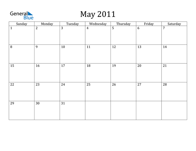 May 11 Calendar Pdf Word Excel