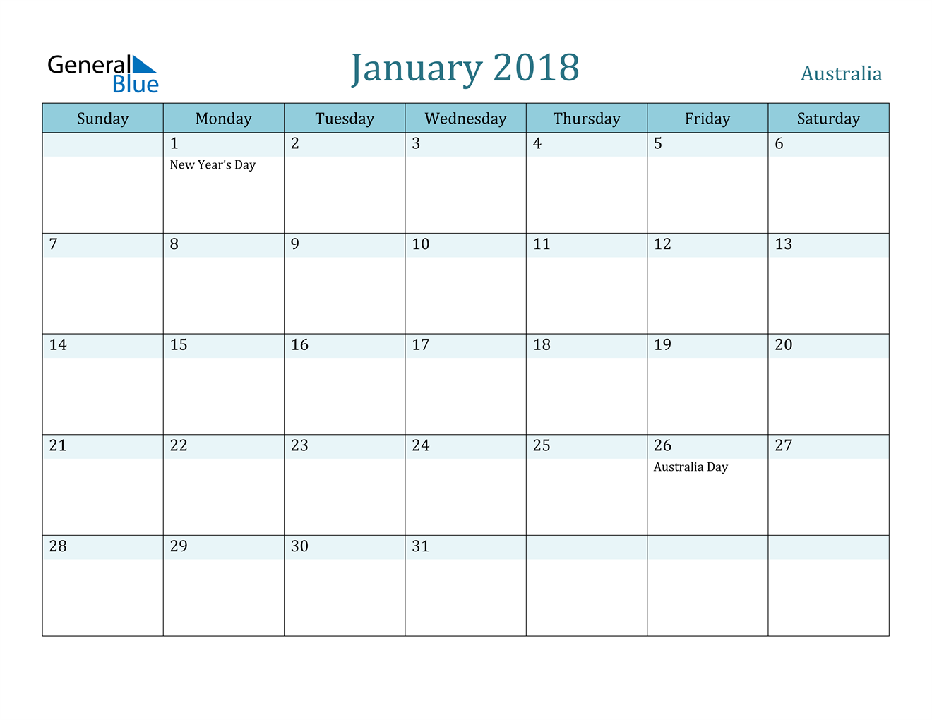 2018-calendar-templates-and-images