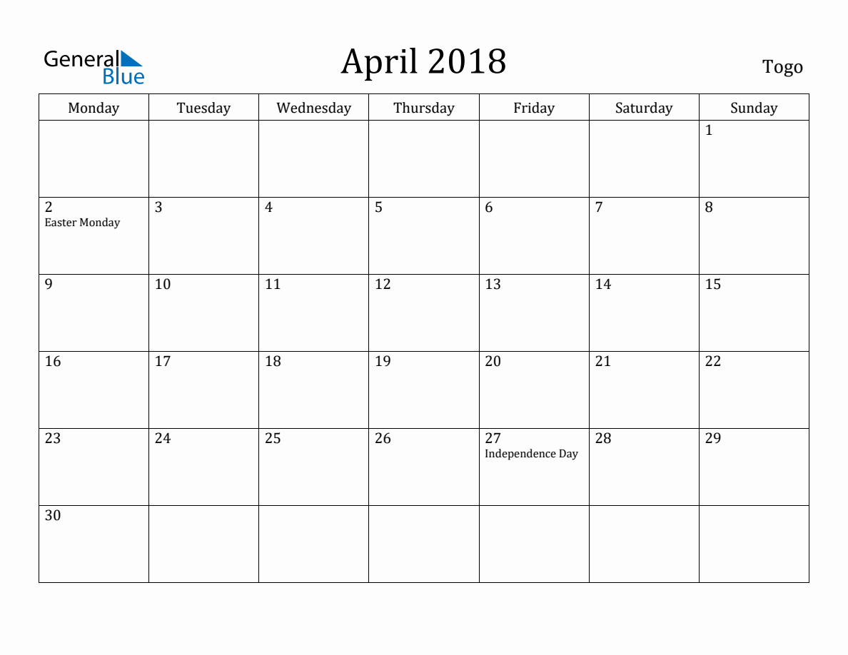 april-2018-monthly-calendar-with-togo-holidays