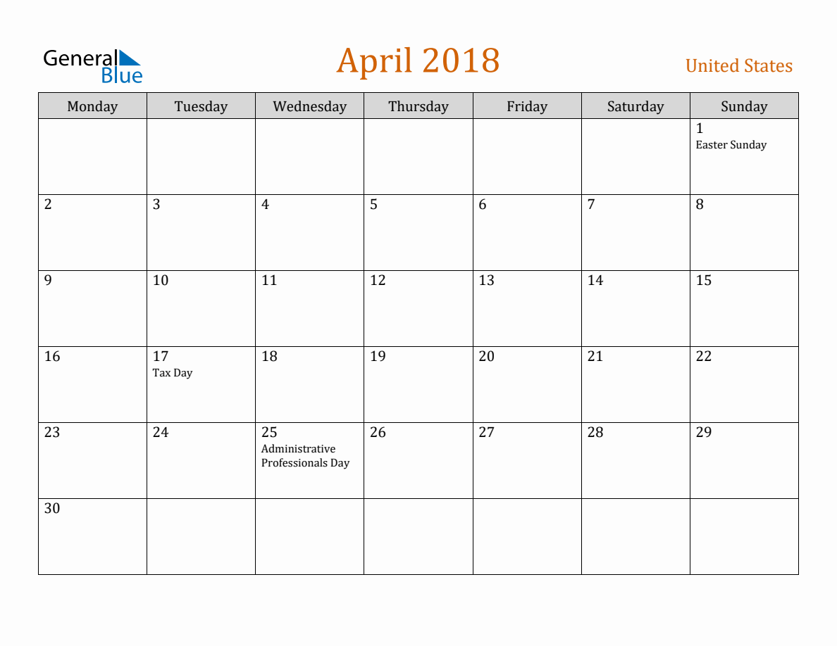 free-april-2018-united-states-calendar