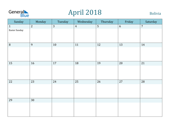 bolivia-april-2018-calendar-with-holidays