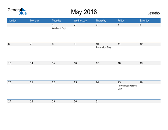 may-2018-calendar-with-lesotho-holidays