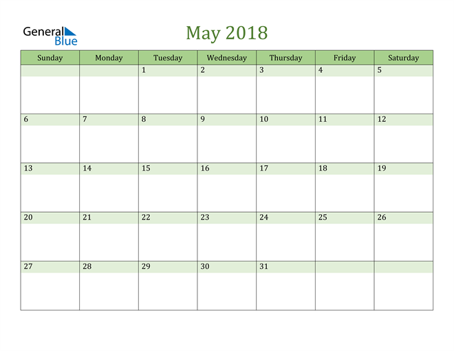 may 2018 calendar pdf word excel