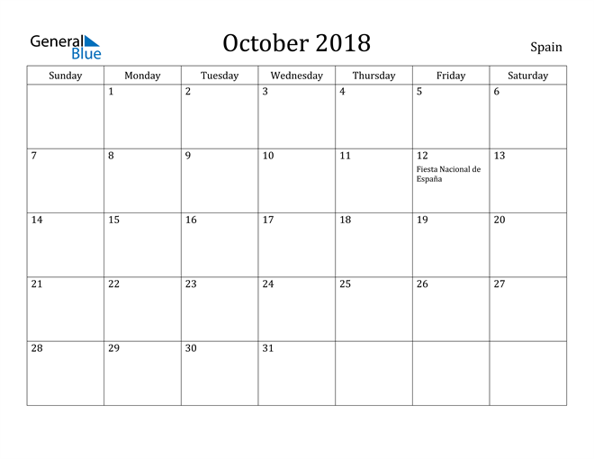 spain-october-2018-calendar-with-holidays