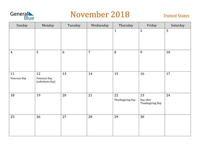 united-states-november-2018-calendar-with-holidays