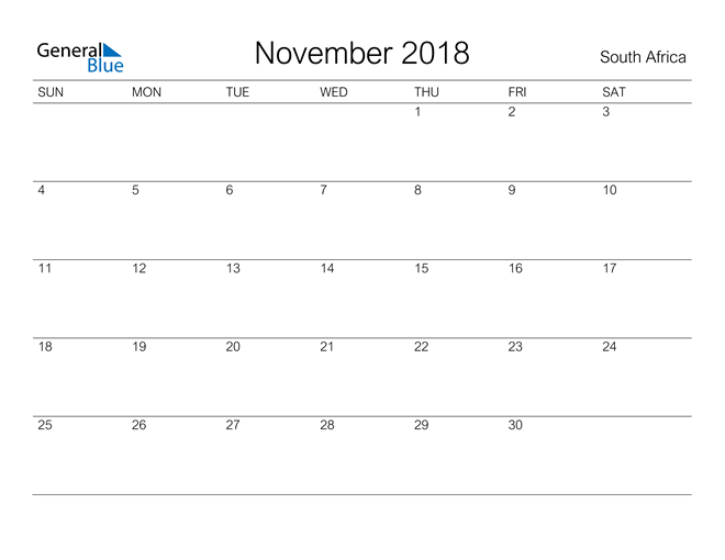 south-africa-november-2018-calendar-with-holidays