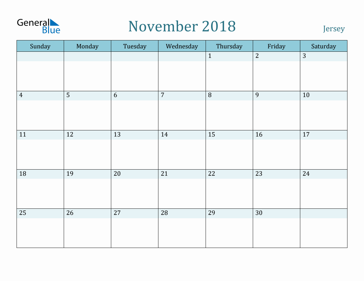 jersey-holiday-calendar-for-november-2018