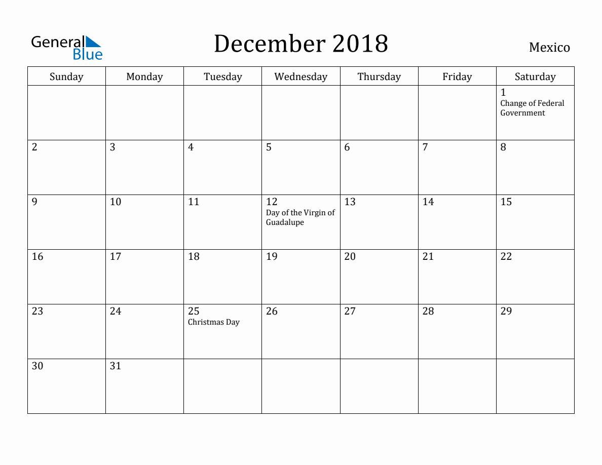 december-2018-monthly-calendar-with-mexico-holidays