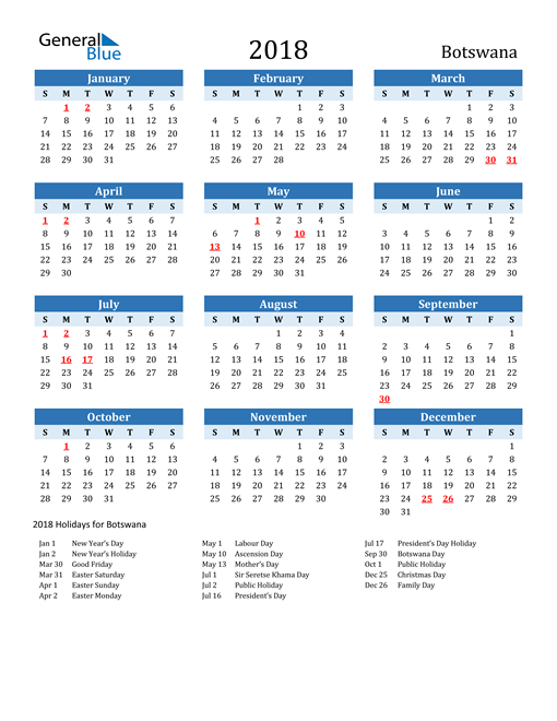 2018-botswana-calendar-with-holidays