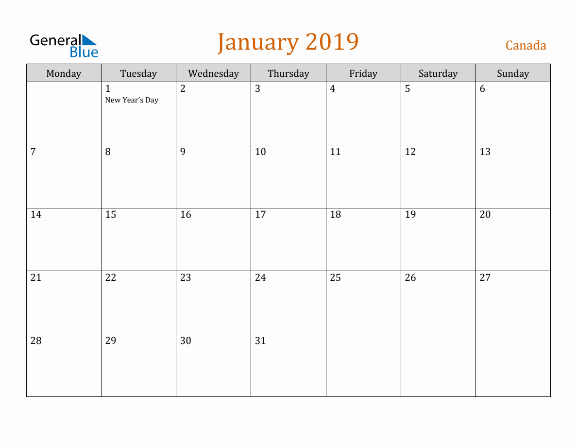 free-january-2019-canada-calendar