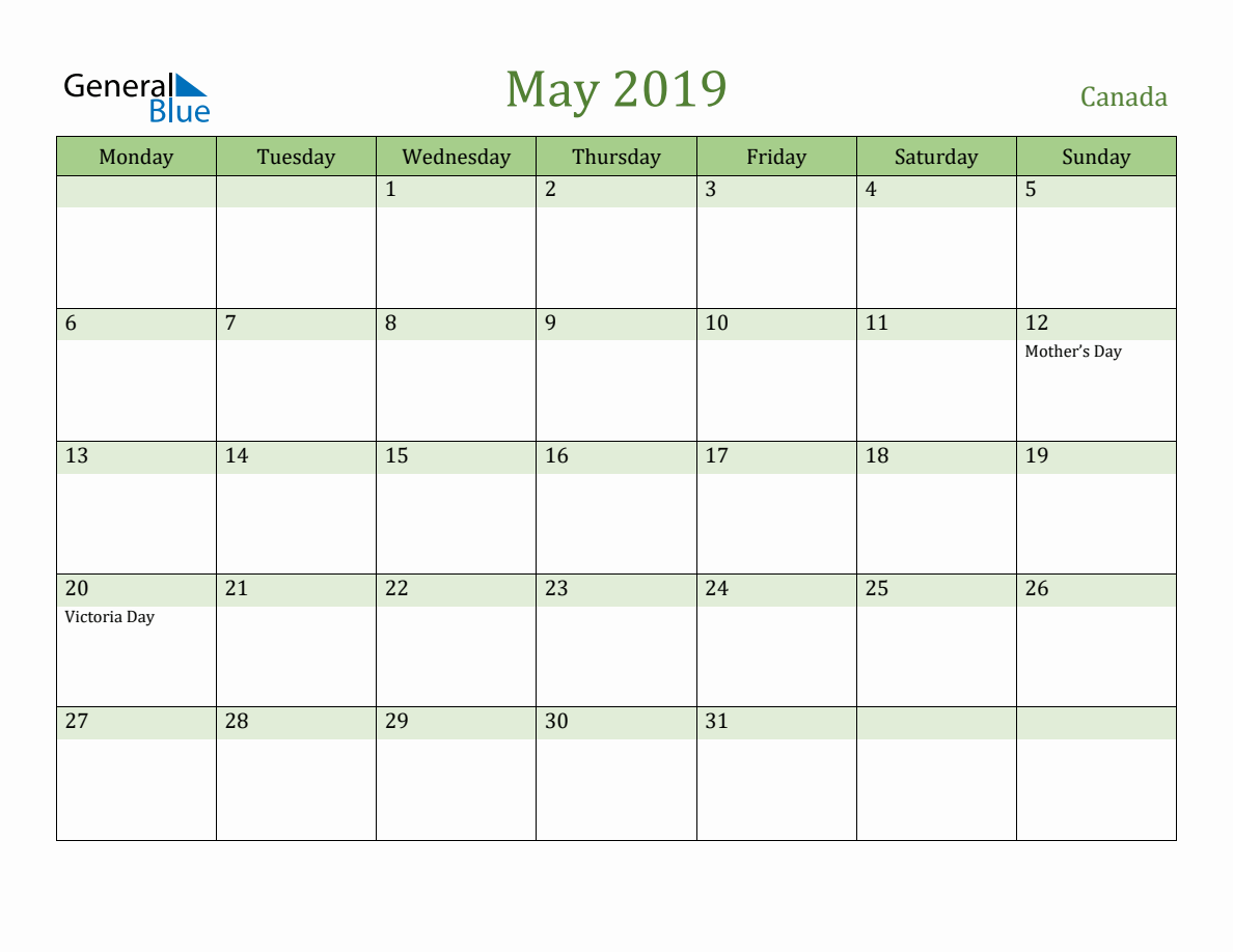 fillable-holiday-calendar-for-canada-may-2019