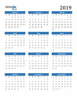 microsoft word calendar template 2019