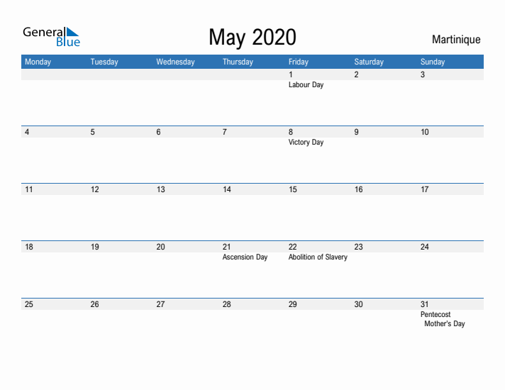 Fillable May 2020 Calendar