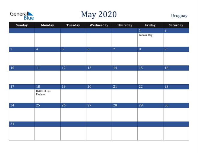 May 2020 Uruguay Calendar
