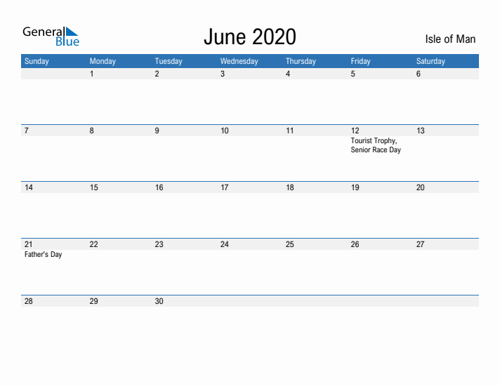 Fillable June 2020 Calendar