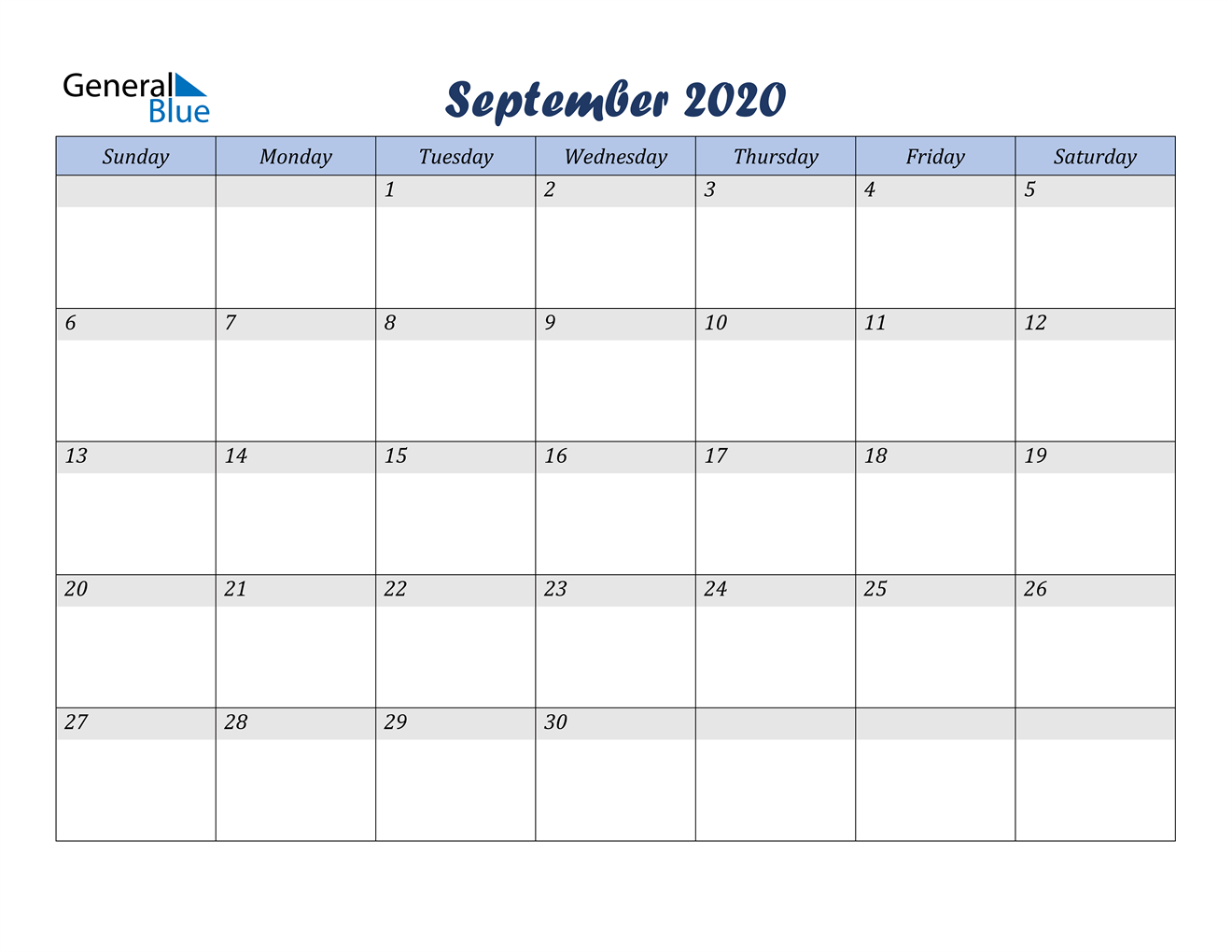 September 2020 Calendar Pdf Word Excel