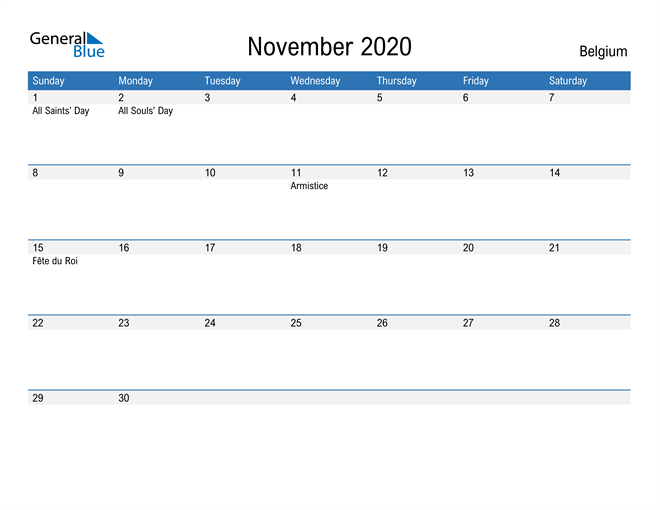 Fillable November 2020 Calendar