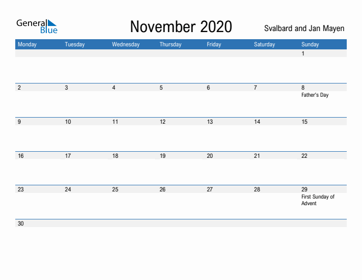 Fillable November 2020 Calendar