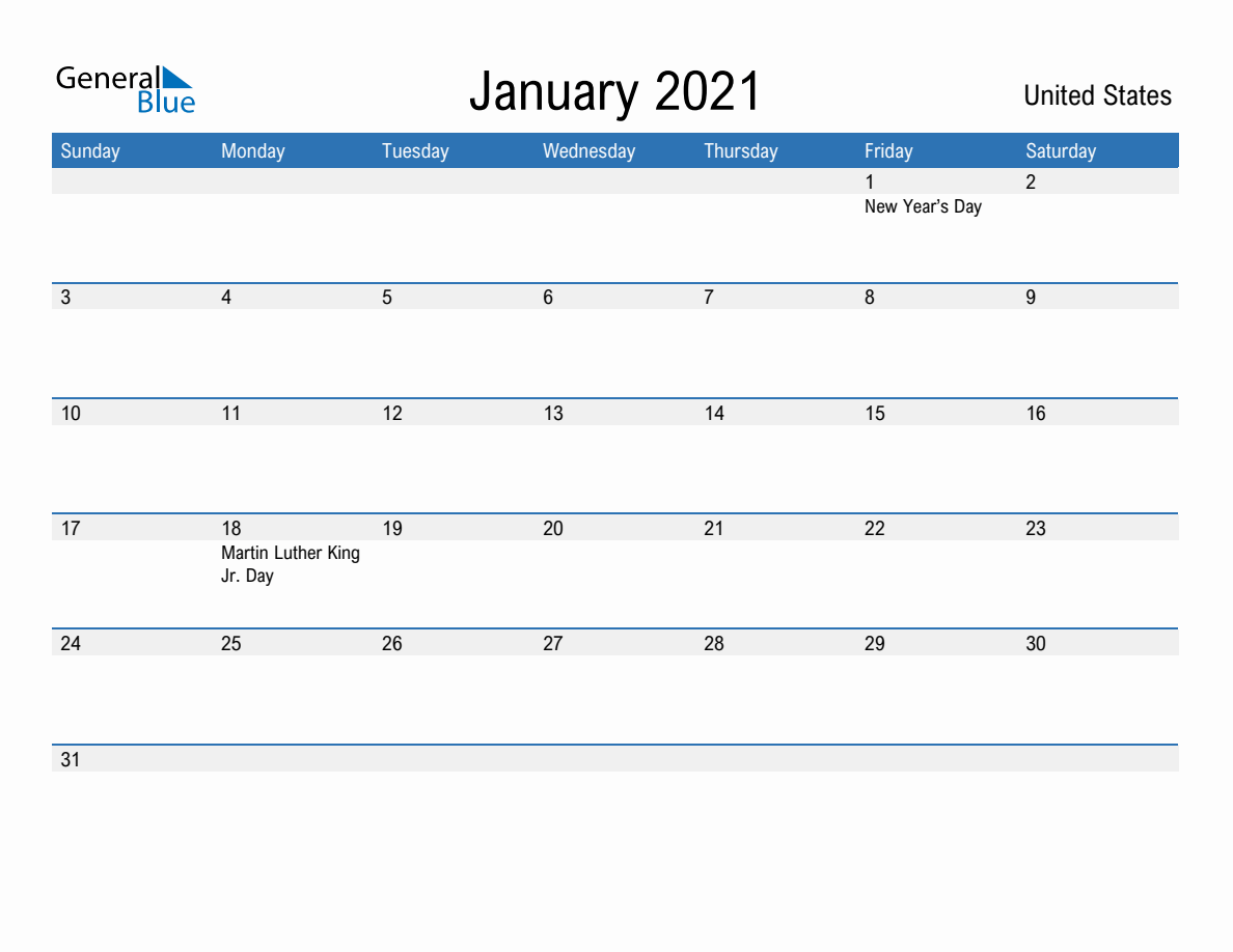 January, 2021