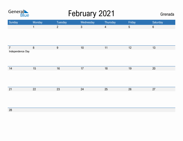 Fillable February 2021 Calendar
