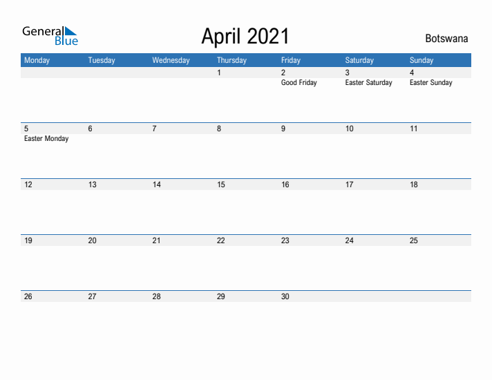 Fillable April 2021 Calendar