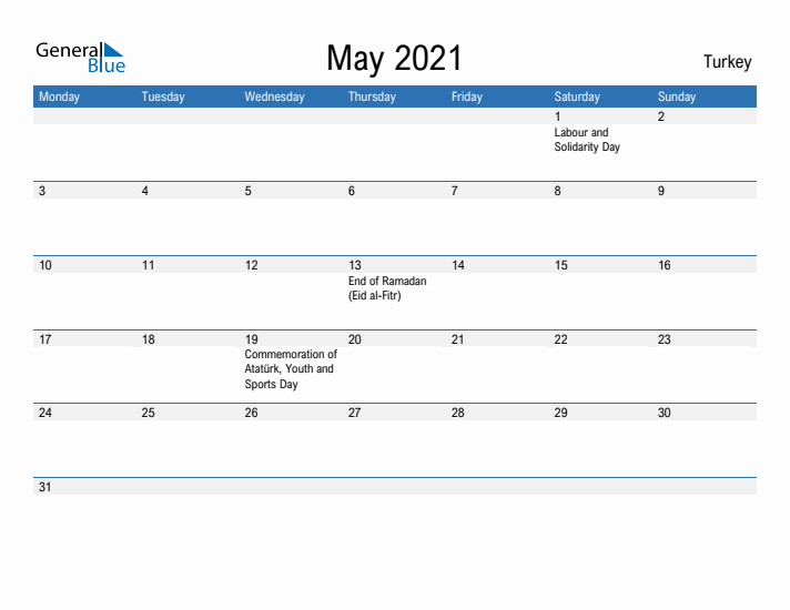 Fillable May 2021 Calendar