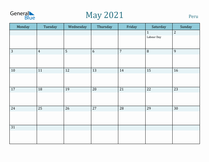 May 2021 Calendar with Holidays