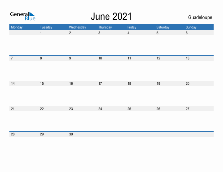 Fillable June 2021 Calendar