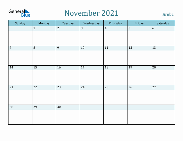 November 2021 Calendar with Holidays
