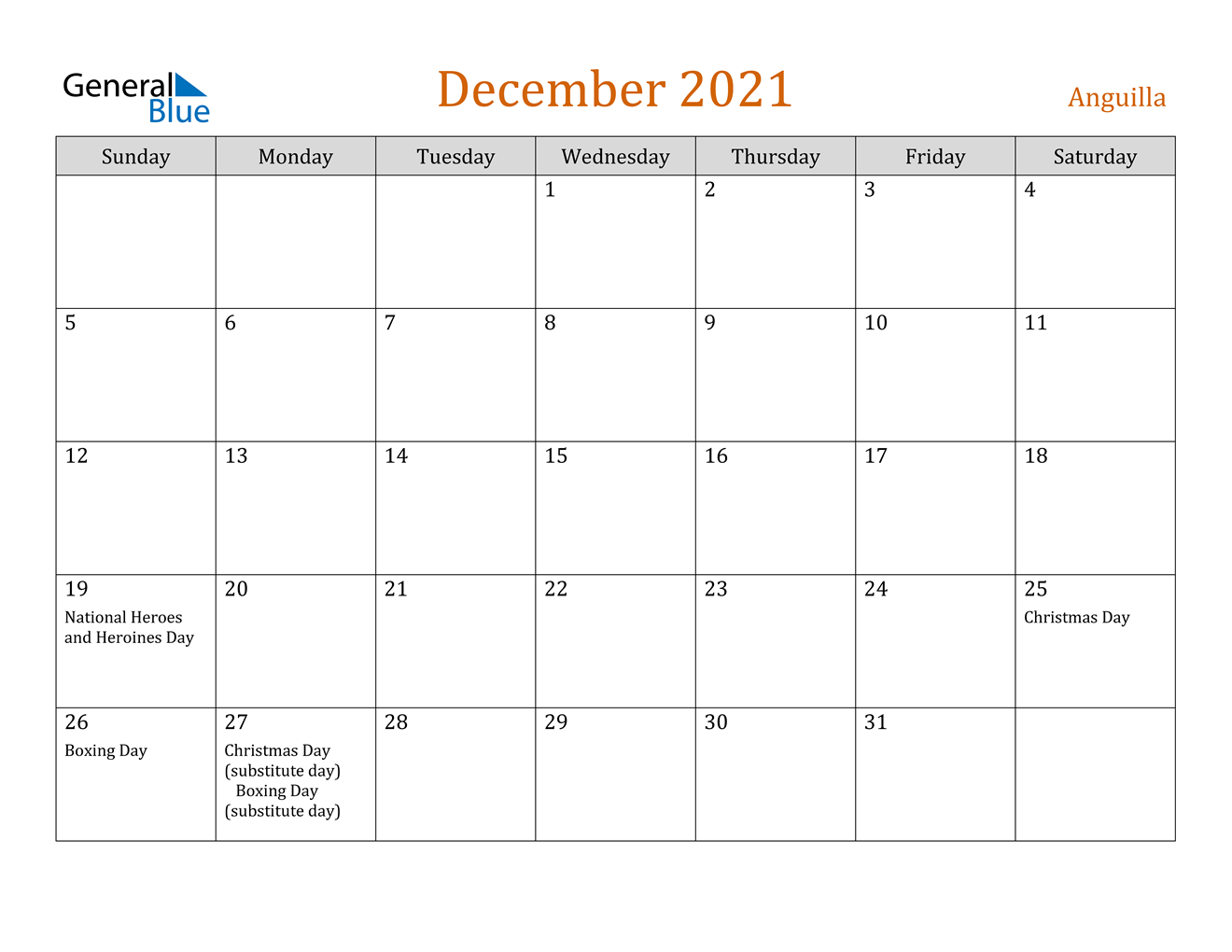 days in december 2021