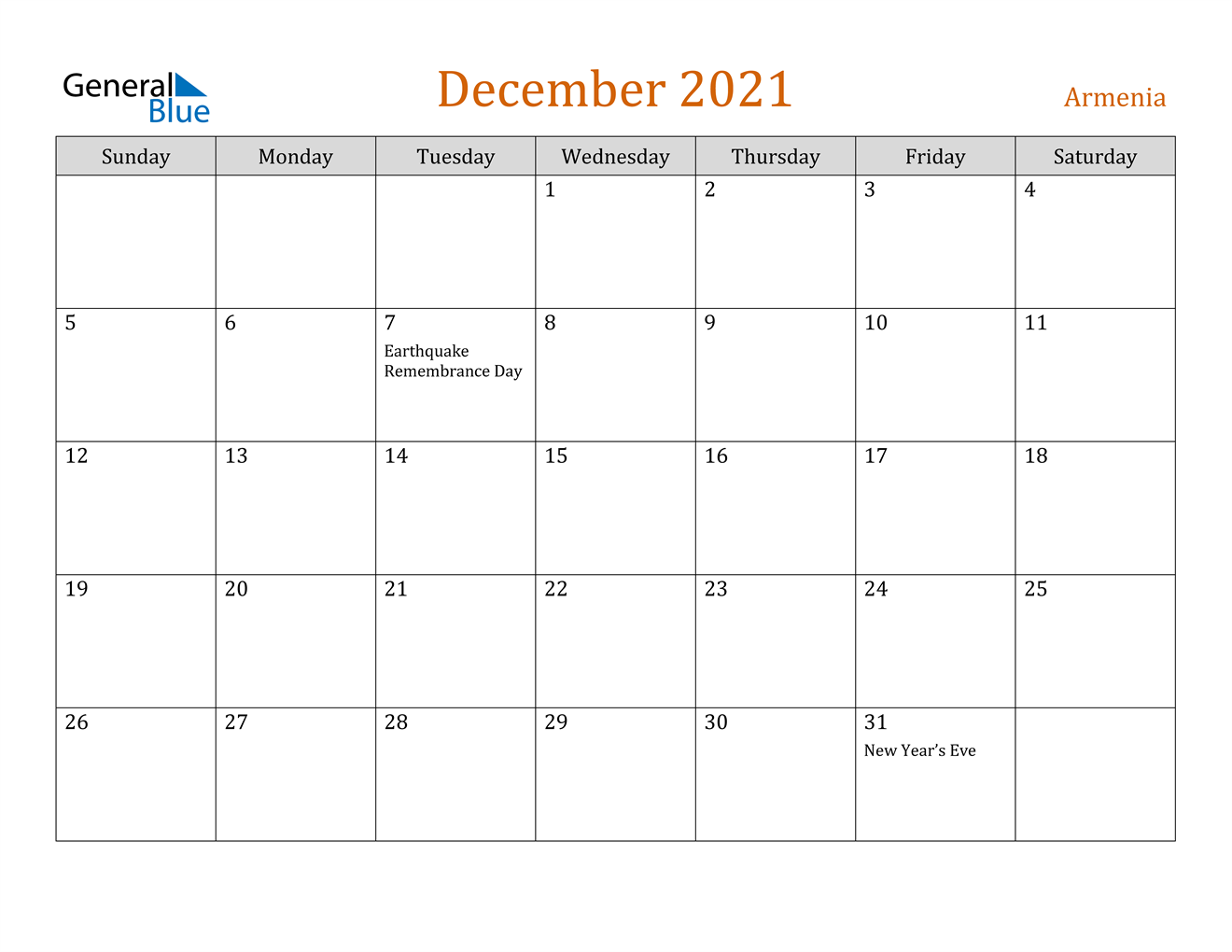 important dates in december 2021