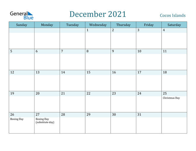 December 2021 Calendar with Holidays in PDF, Word, and Excel