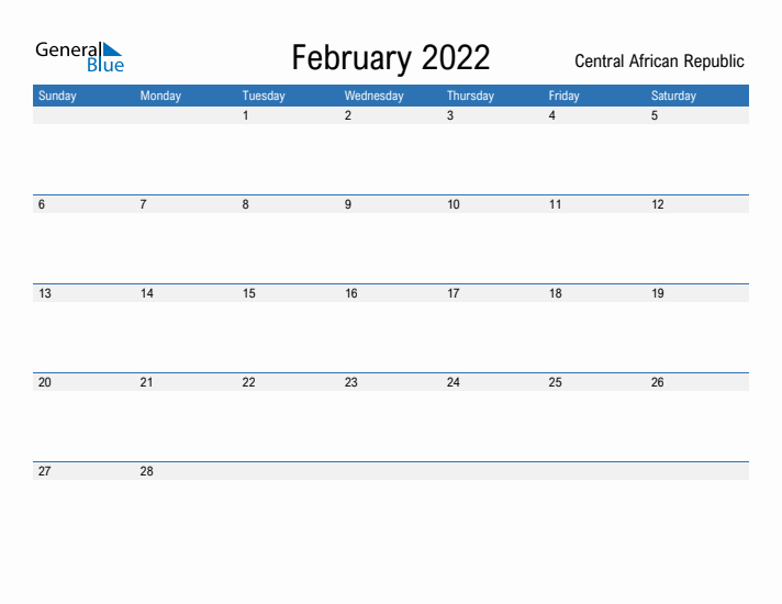 Fillable February 2022 Calendar