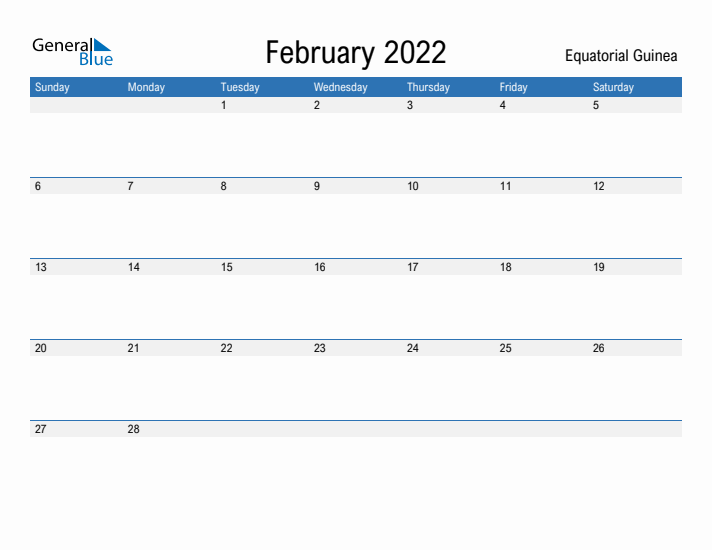 Fillable February 2022 Calendar