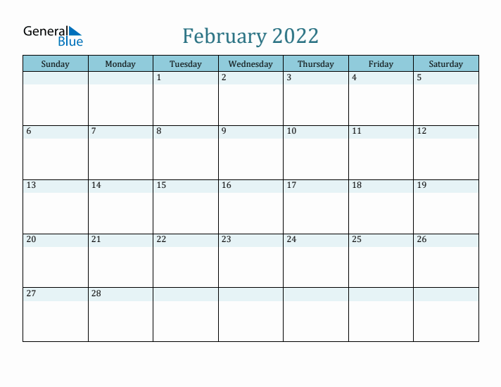 February 2022 Printable Calendar