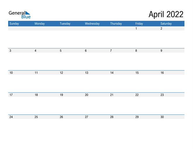 Editable April 2022 Calendar April 2022 Calendar (Pdf Word Excel)