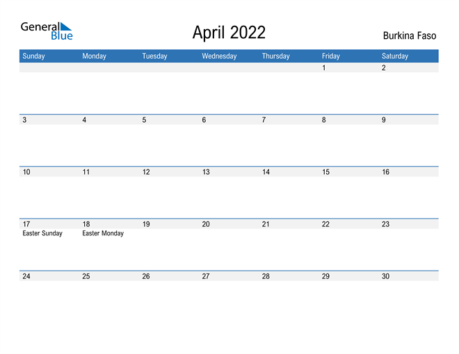 Fillable April 2022 Calendar