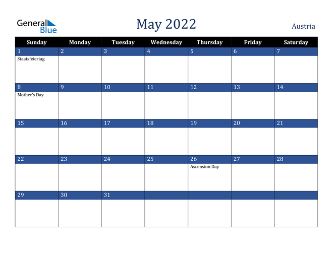 May 2022 Austria Calendar